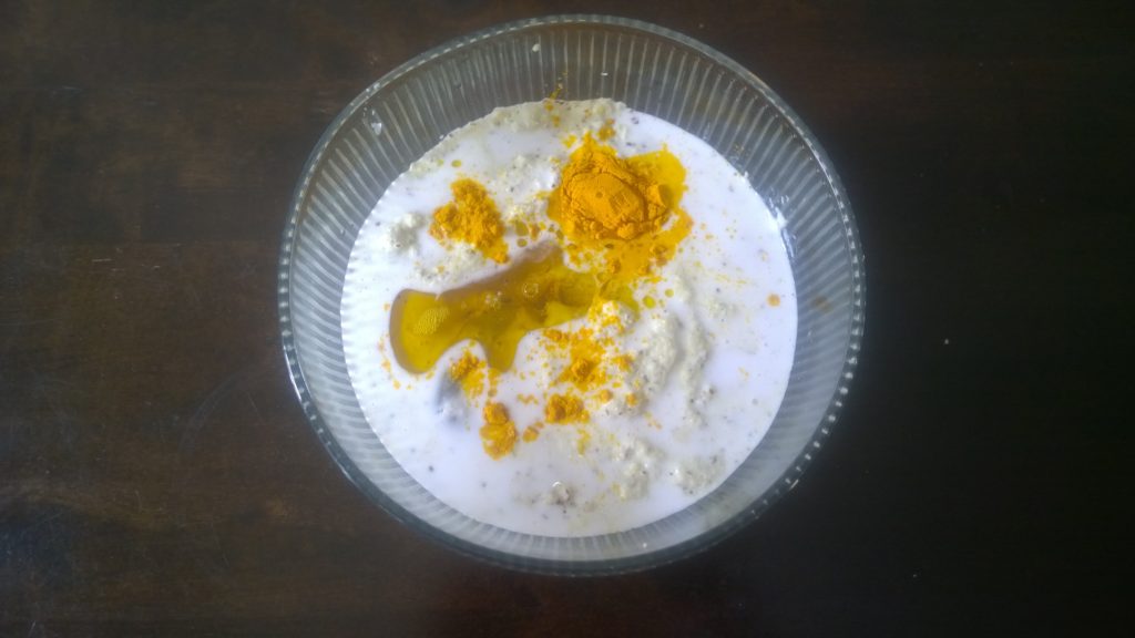 turmeric powder and mustard oil