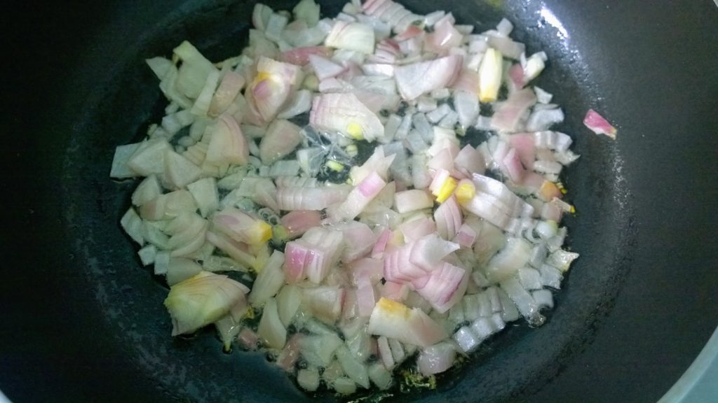 Onion getting fried