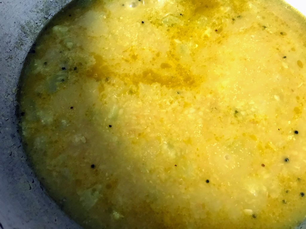 Bengali style moong dal with cucumber
