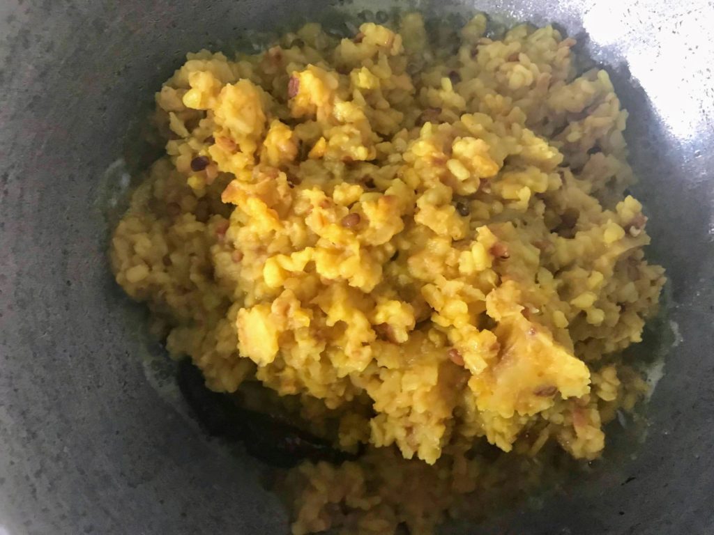 Preparing dal