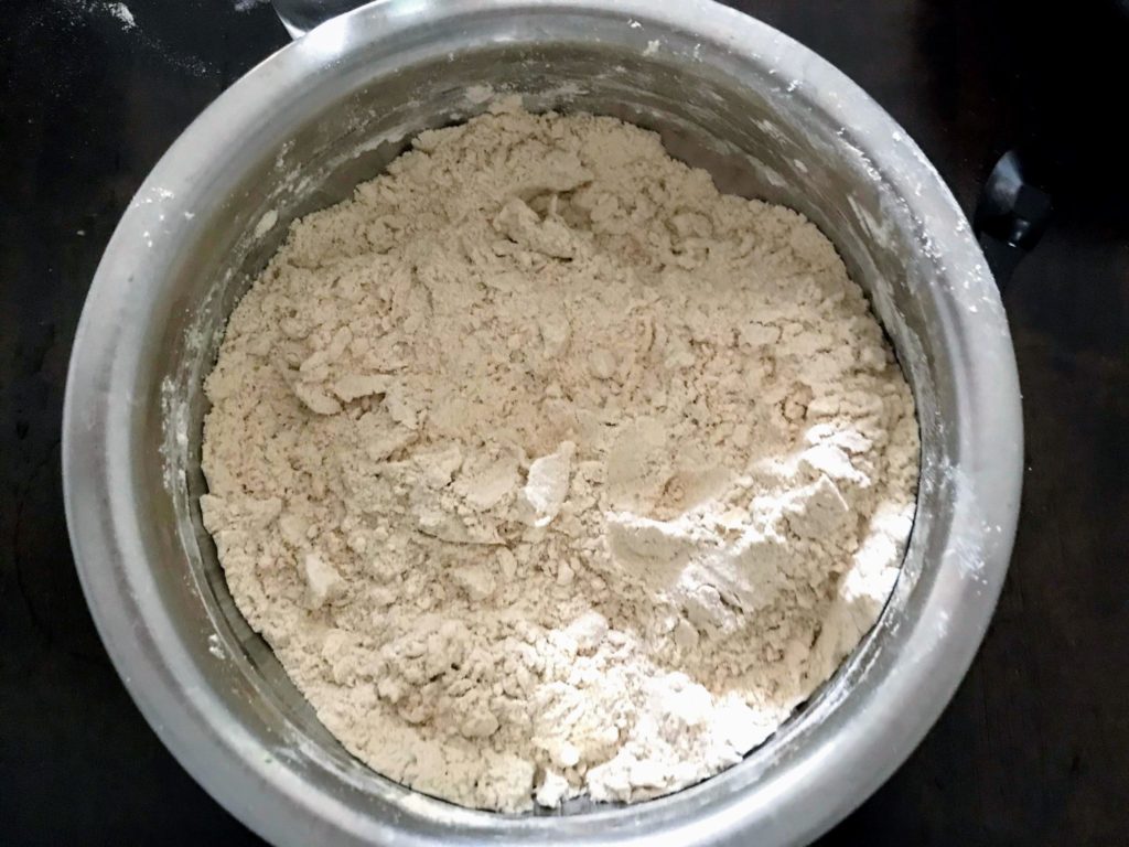 Flour before kneading