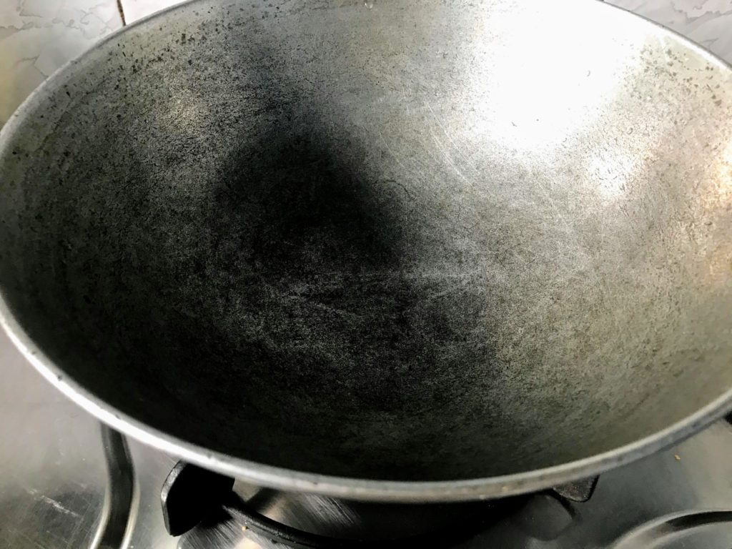 Heating a pan