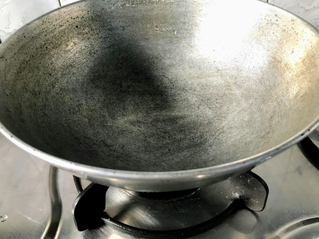 Hot pan on stove