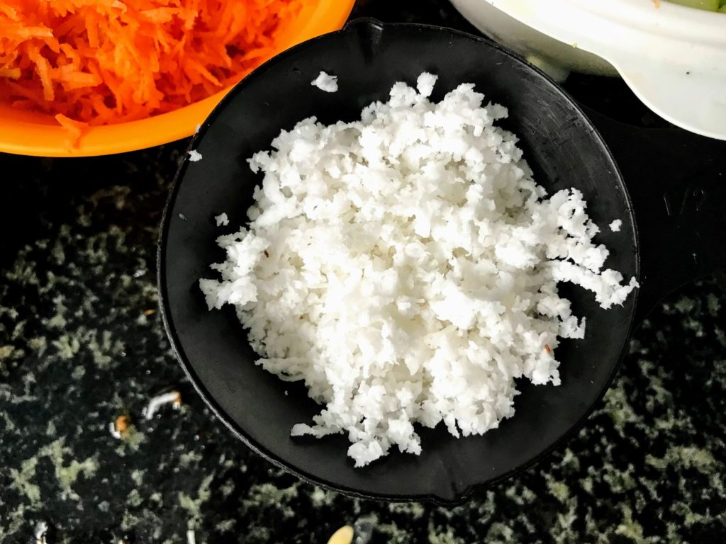 Grated coconut