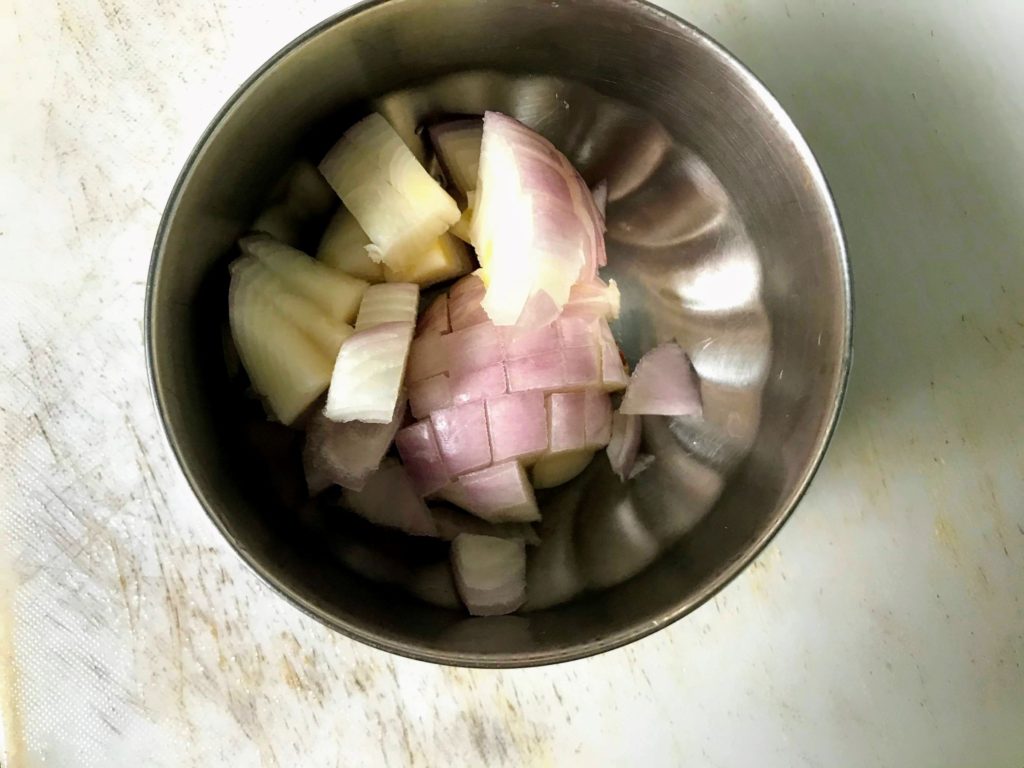 Roughly chopped onion