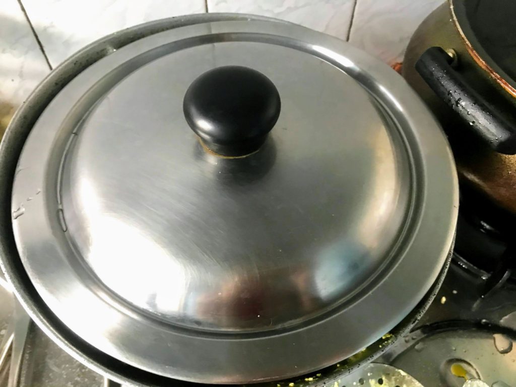 Cooking in a covered pan