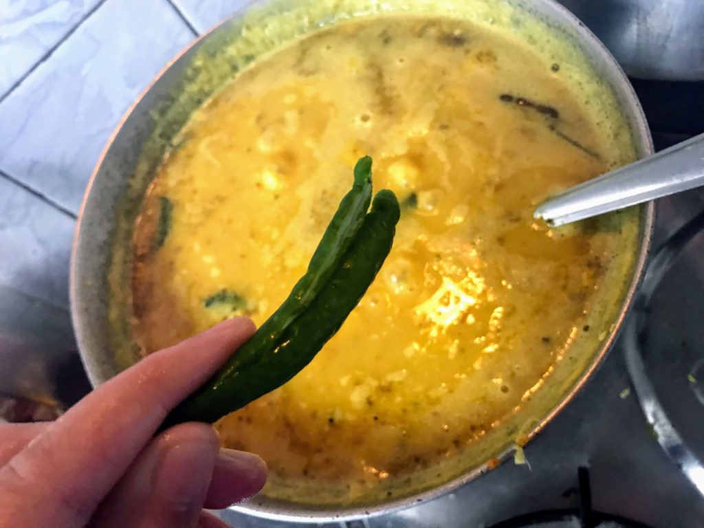 Slit green chilli