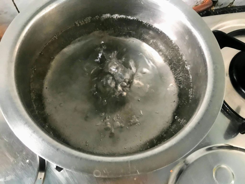 Boiling water