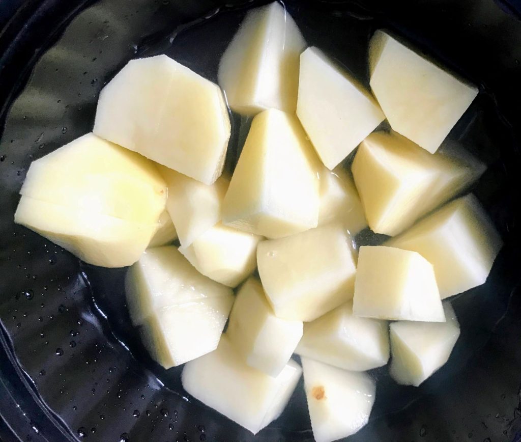 Potato cut to big dices