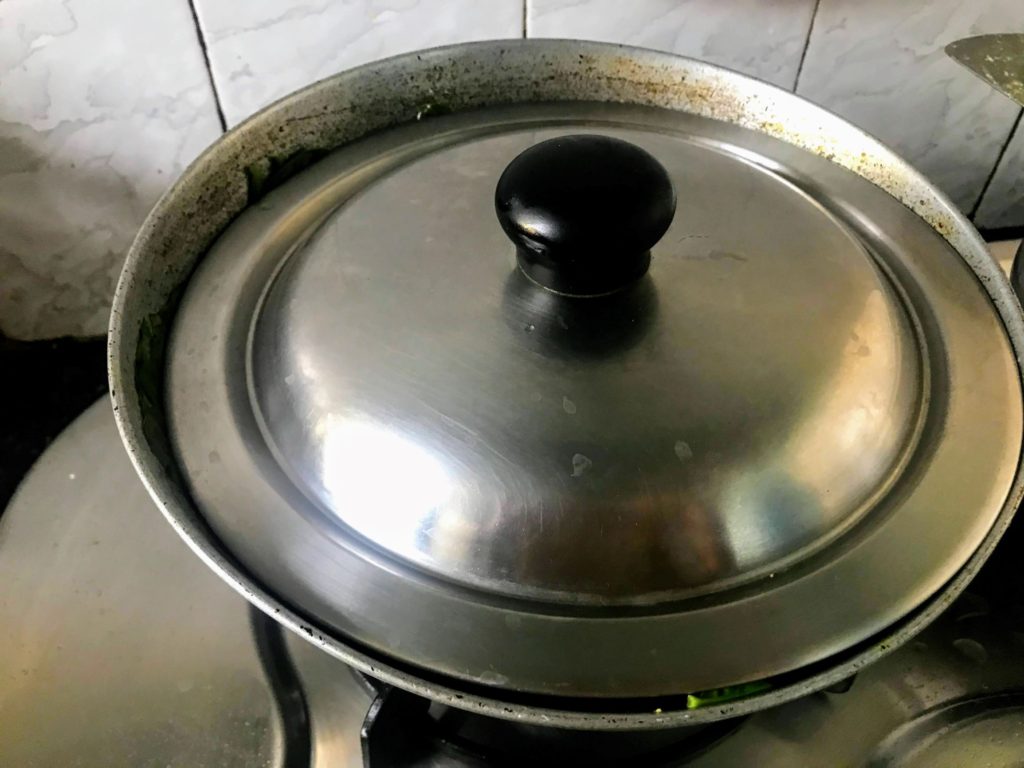 Cooking in a covered pan