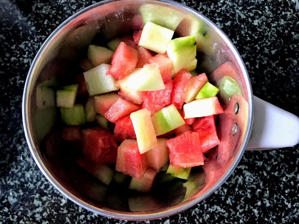 Watermelon ready for blending