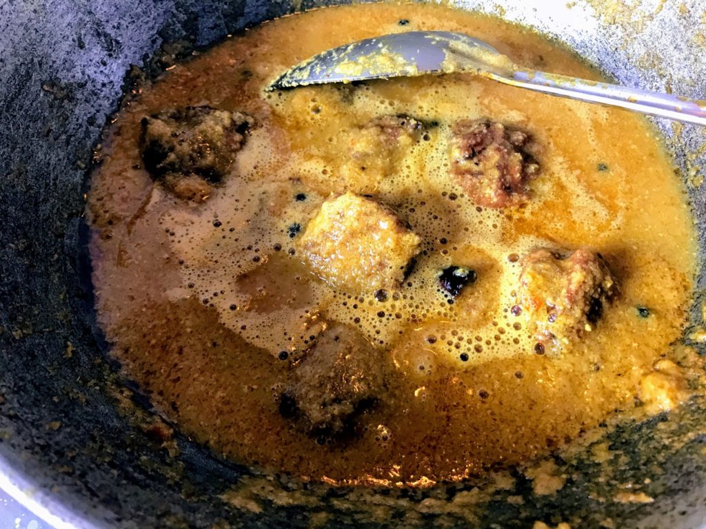 Simmering curry