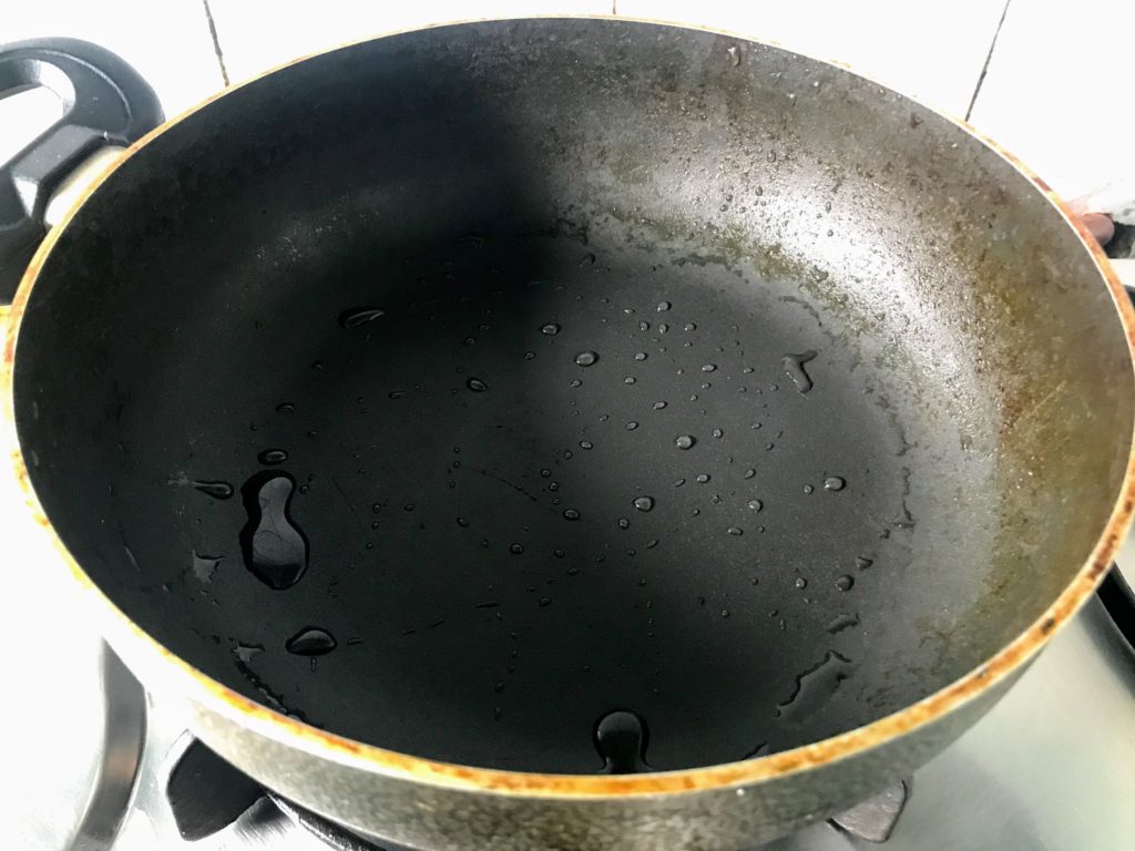 Heating a pan