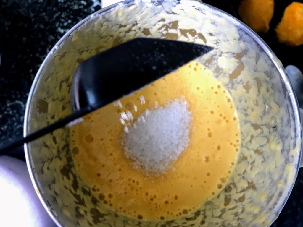 Adding sugar 