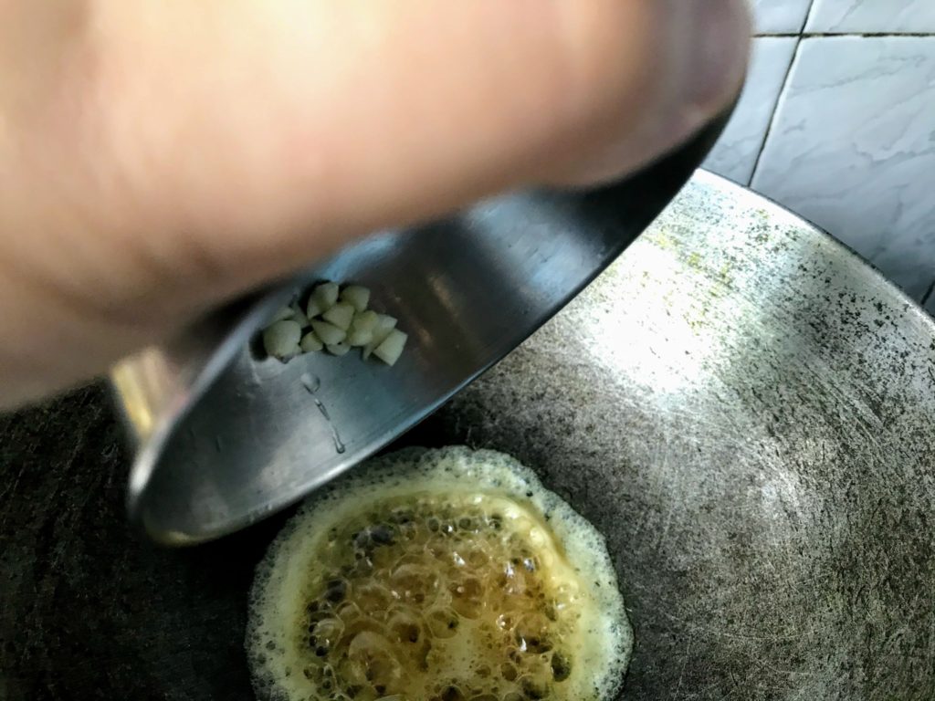 Garlic sautéed 