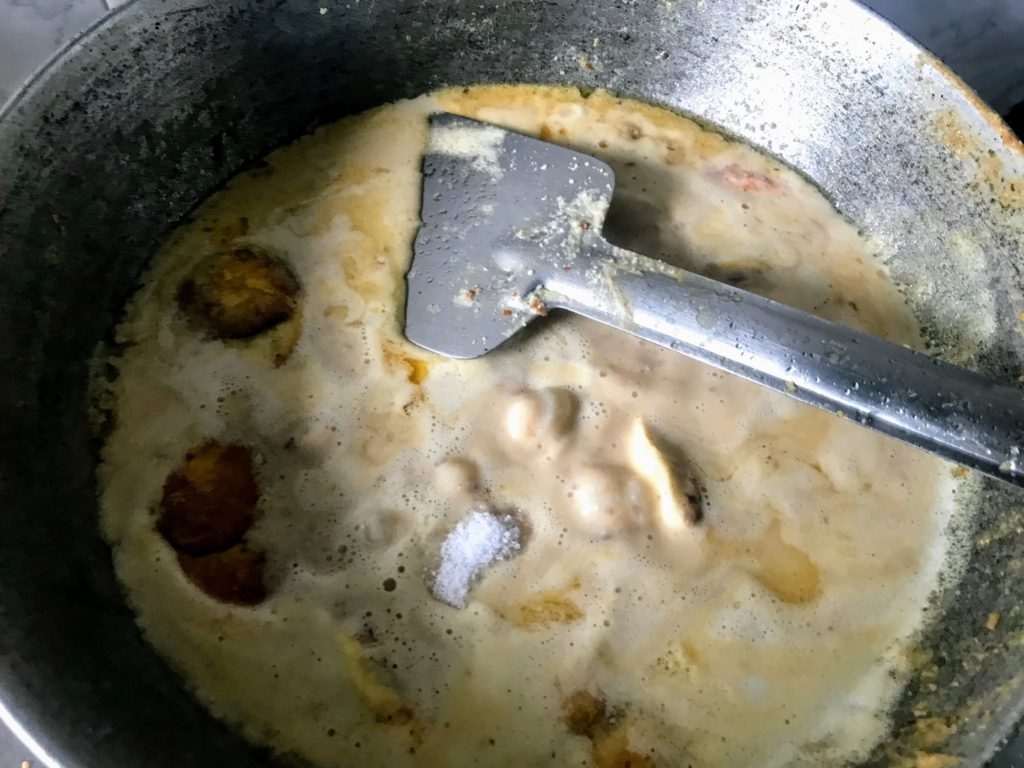 Adding salt to a curry