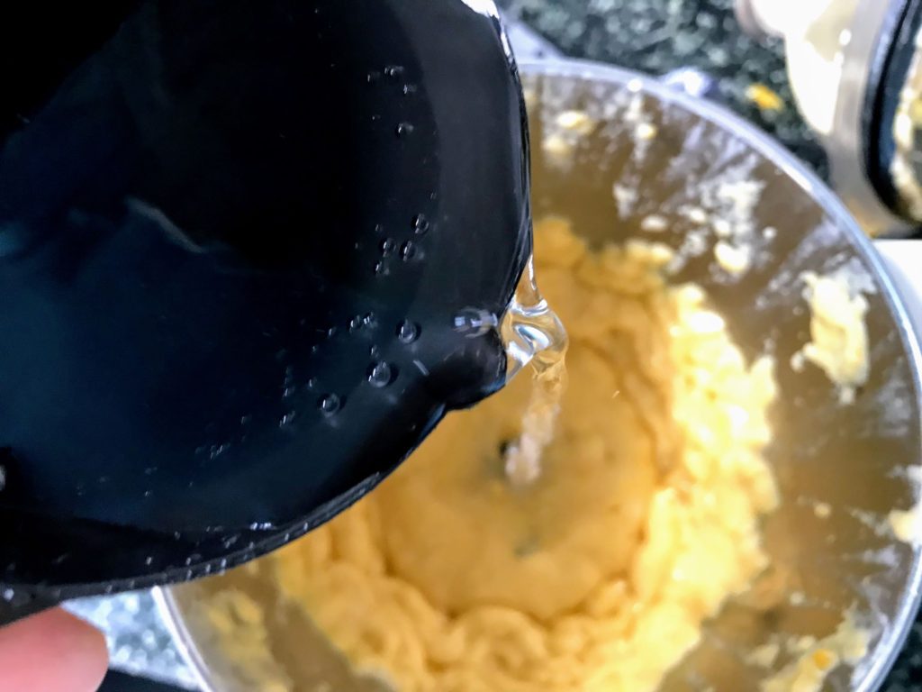 Adding water to make milkshake