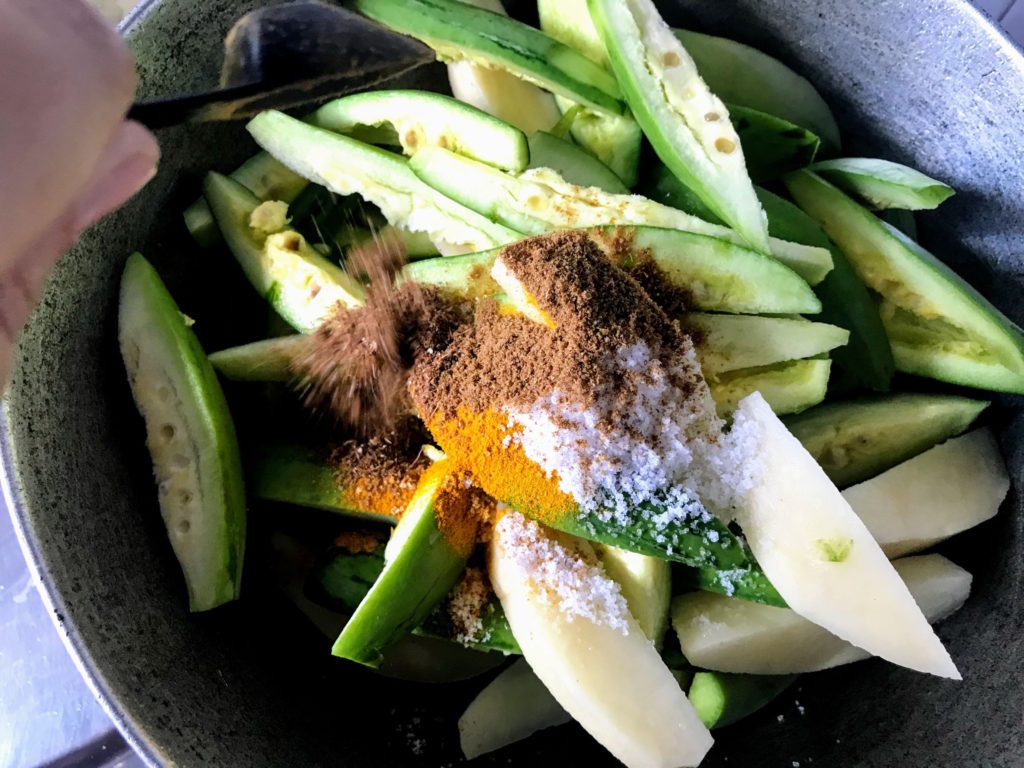 Cooking pointed gourd