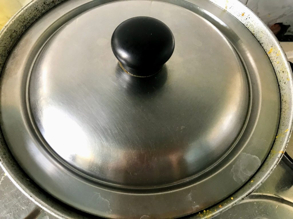 Cooking in covered pan