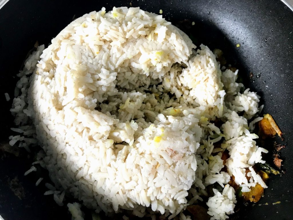 Soaked flattened rice to make poha