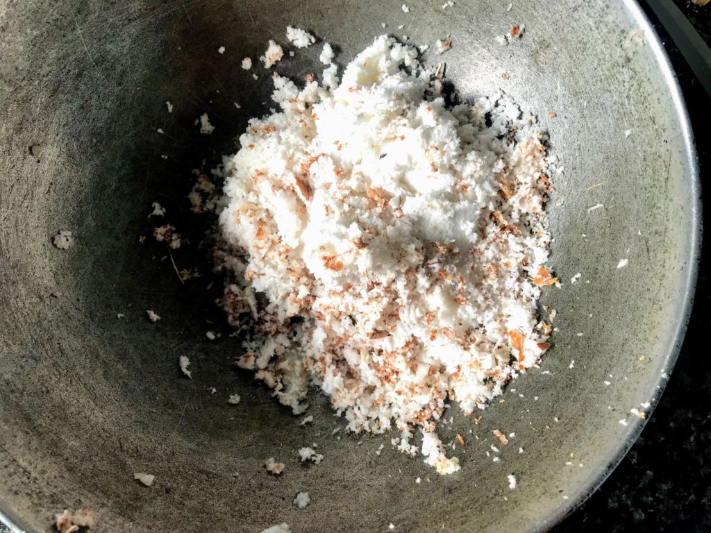 Grated coconut