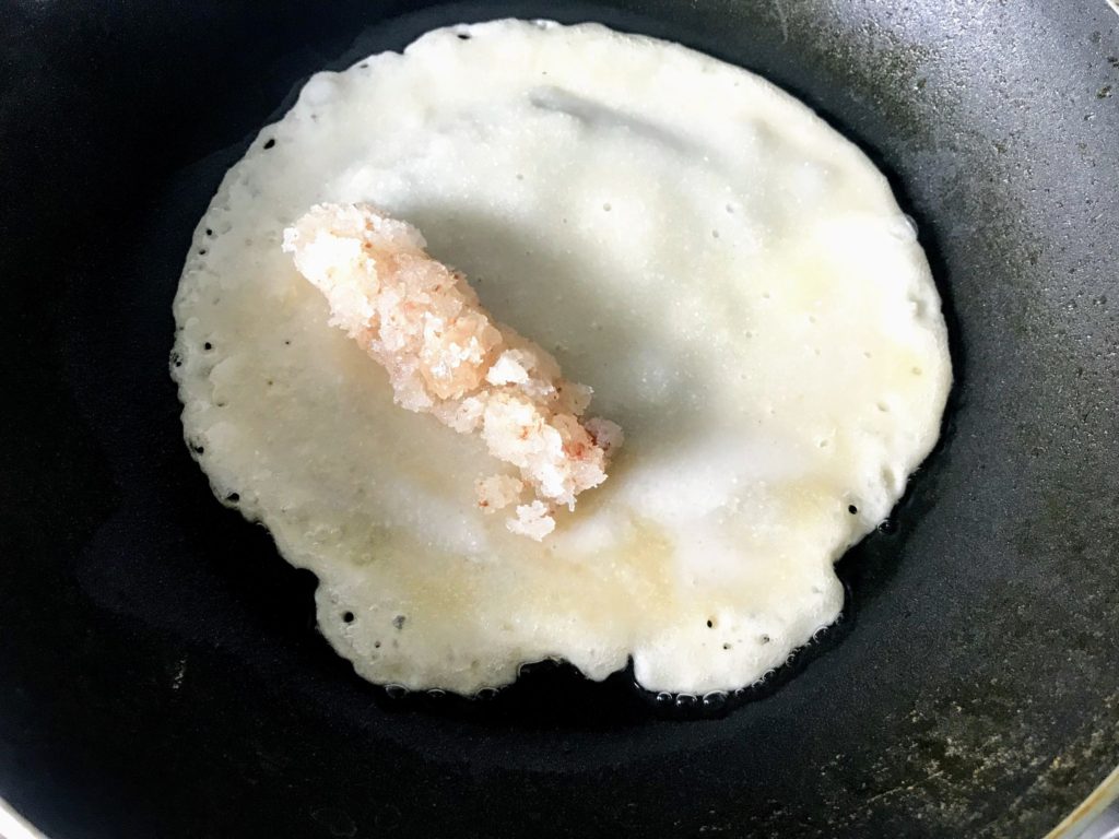 Cooked coconut filling for Narkel Diye Pathishapta