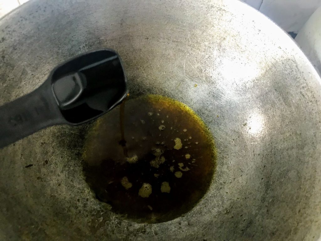 Heating mustard oil