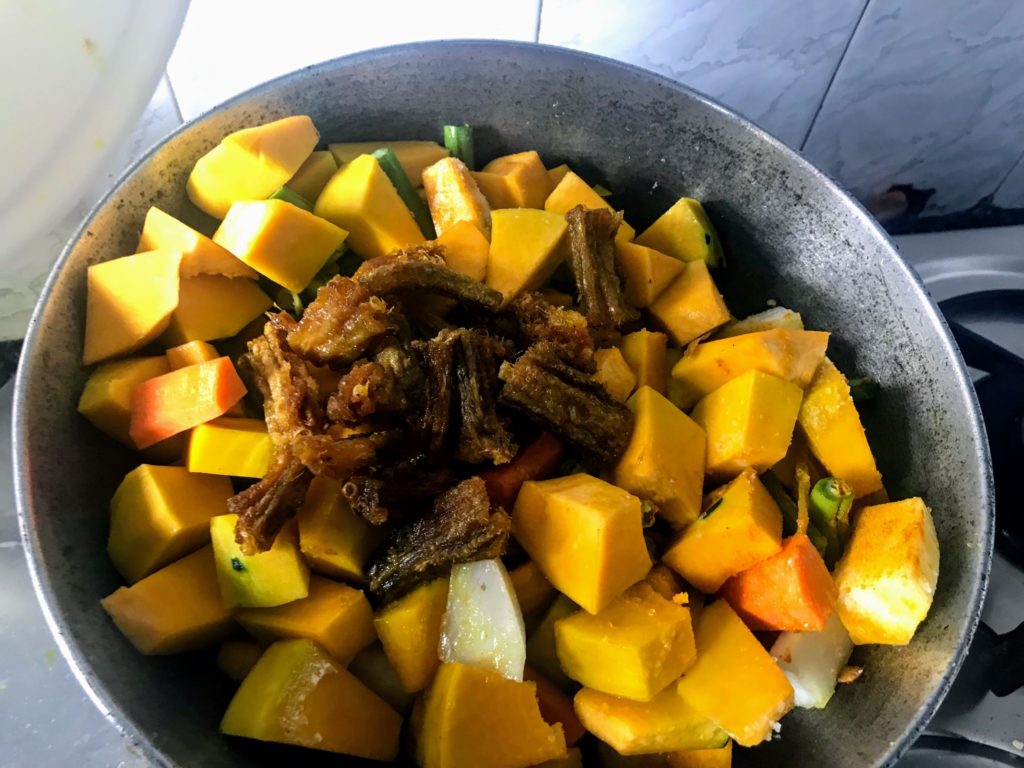 Dried Bombay Duck In Mixed Vegetable