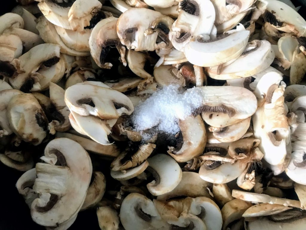 Mushroom and salt