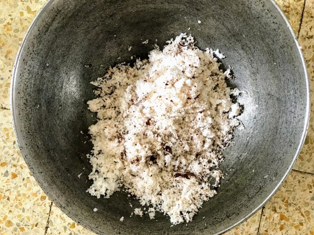 Grated coconut