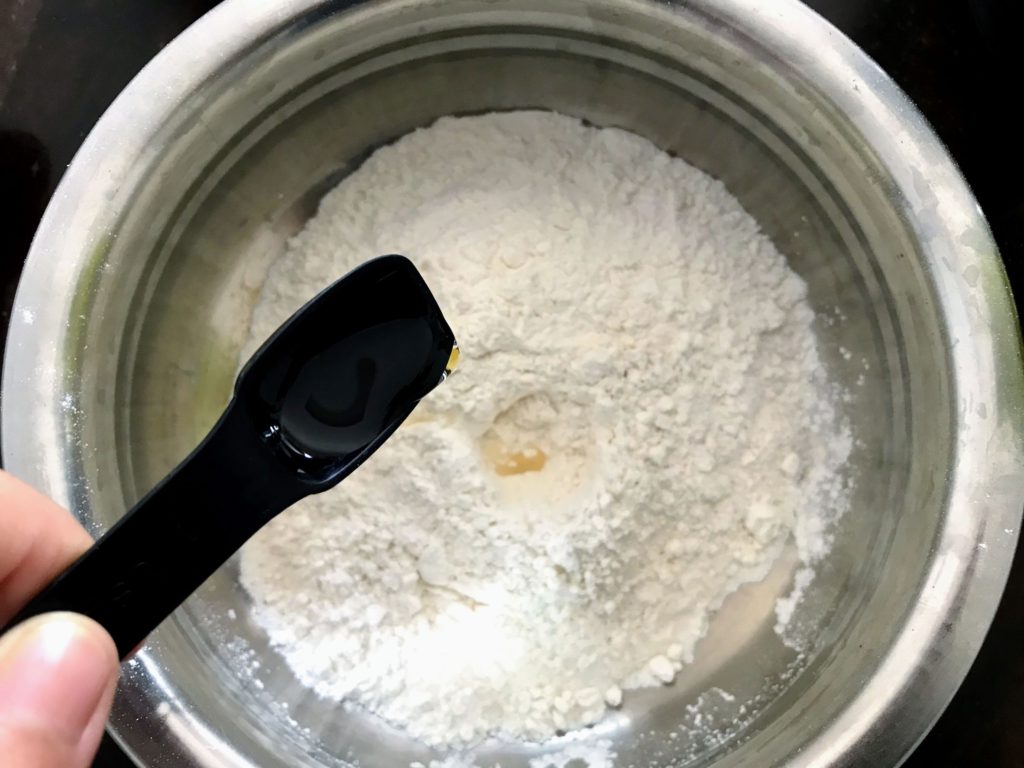 Oil on flour