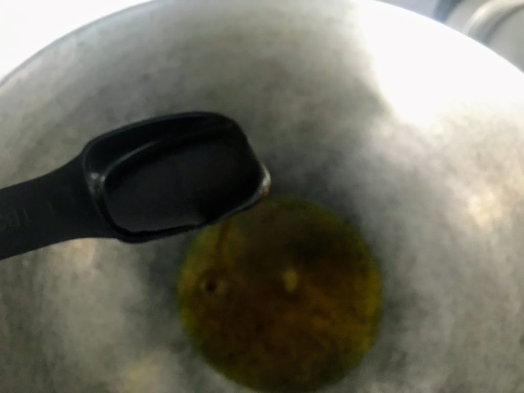 Oil in a pan