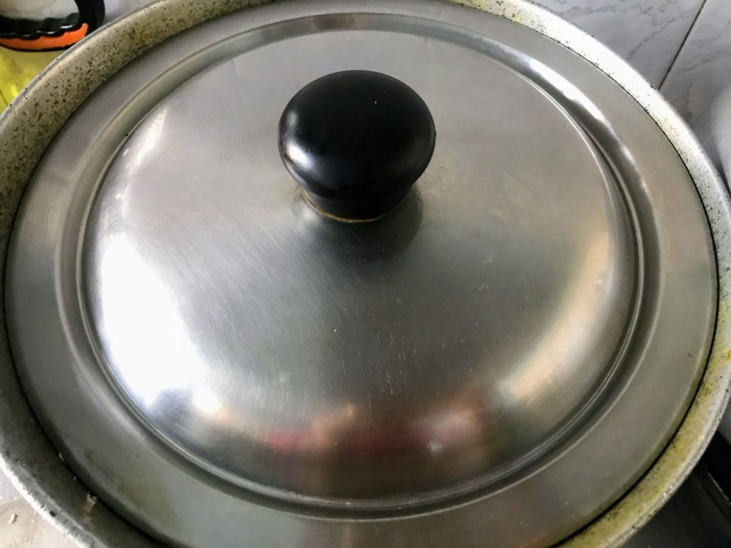 Cooking in covered pan