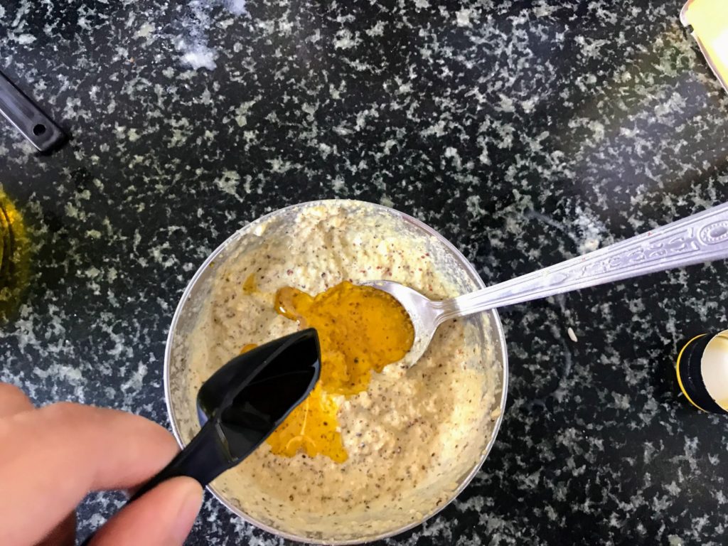 Mustard oil on mustard paste