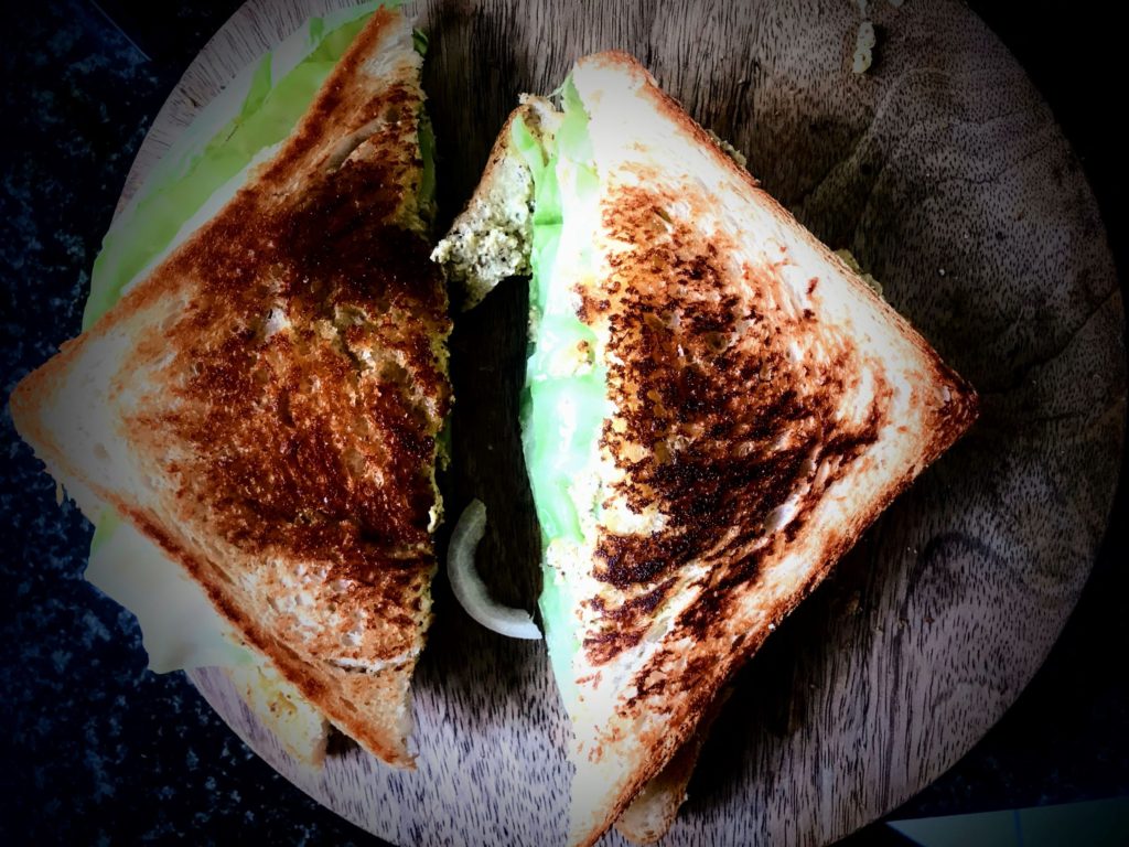 Mustard Paste Veggie Sandwich