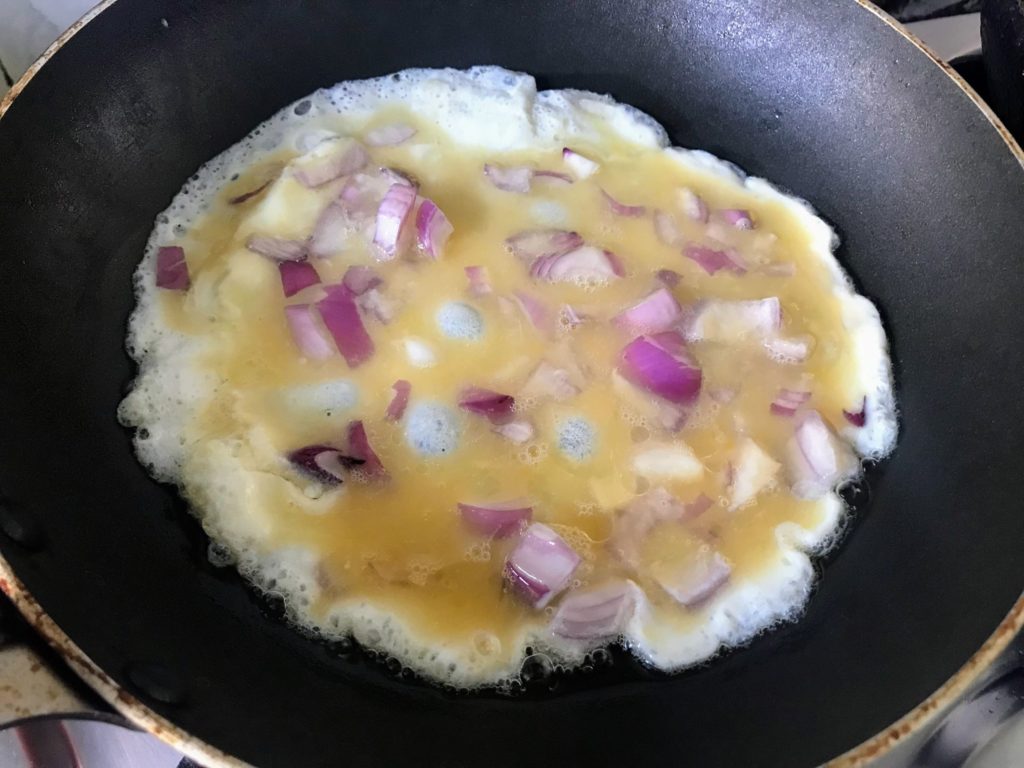 Making omelette