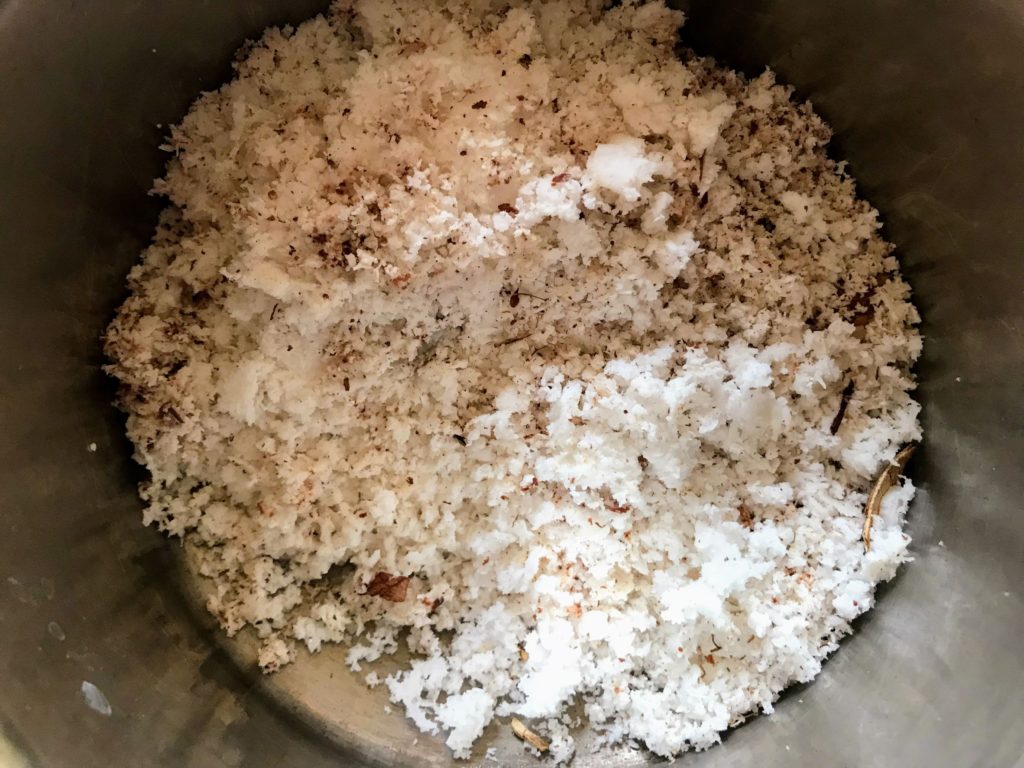 Grated coconut