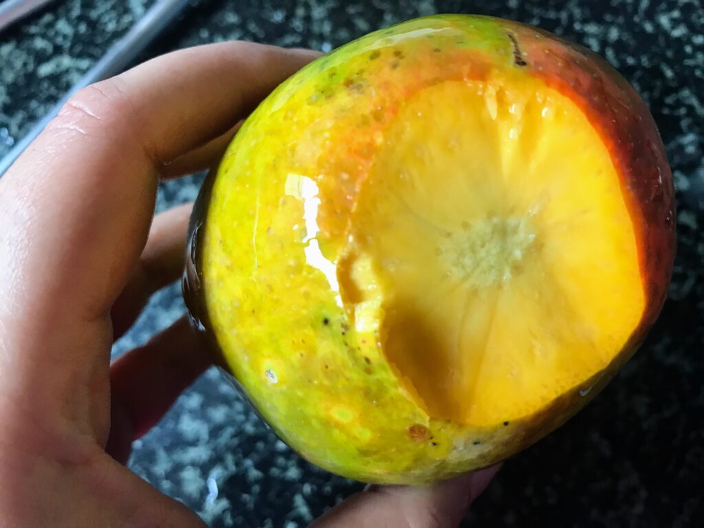 Mango cut from end