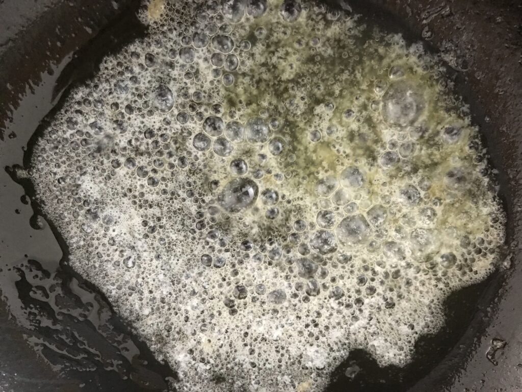 Melting butter in a pan