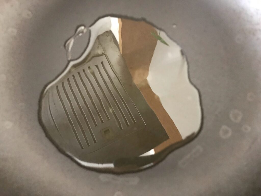 Oil in a pan